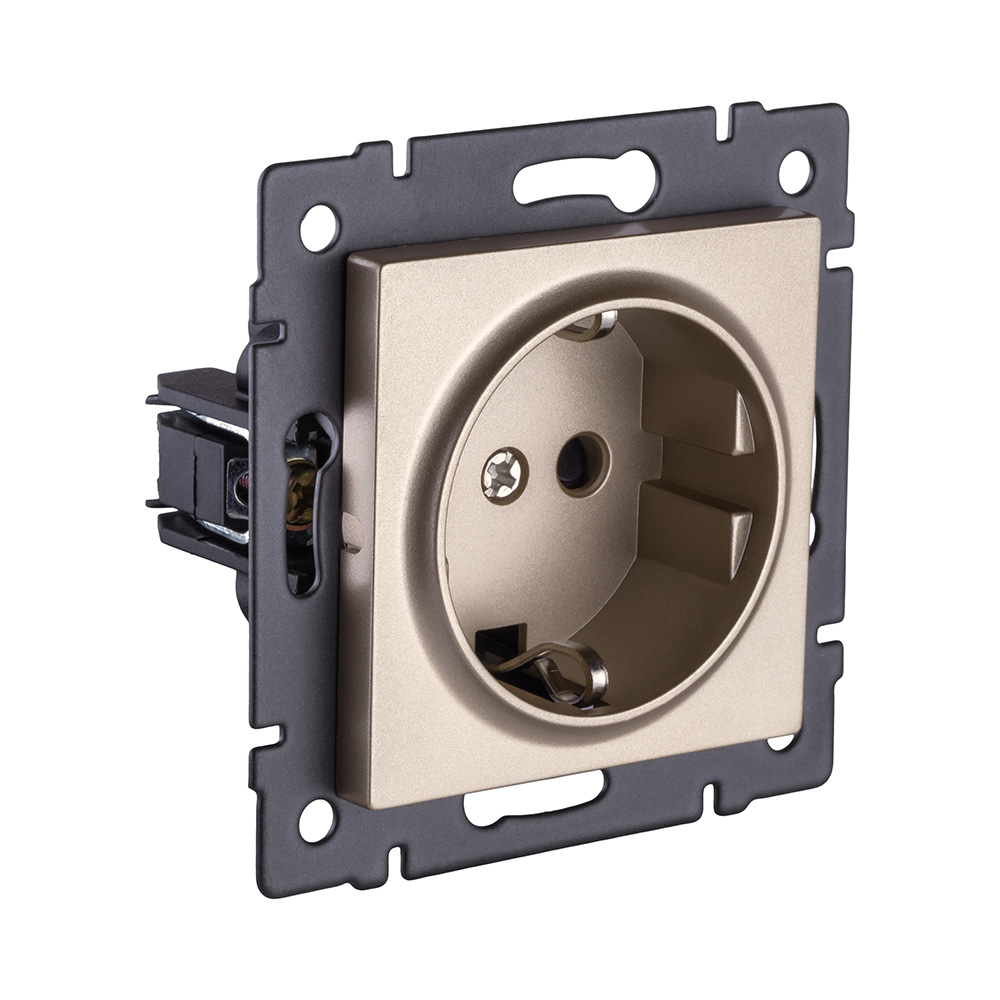 Розетка штепсельная SCHUKO 16A/250 В, золотой Kollinger REA-002GD для Aspekt, Eleganz, Reflex