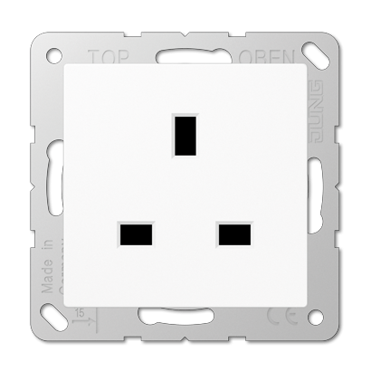 Розетка БС 2п+Е со шторками Jung A3521WW