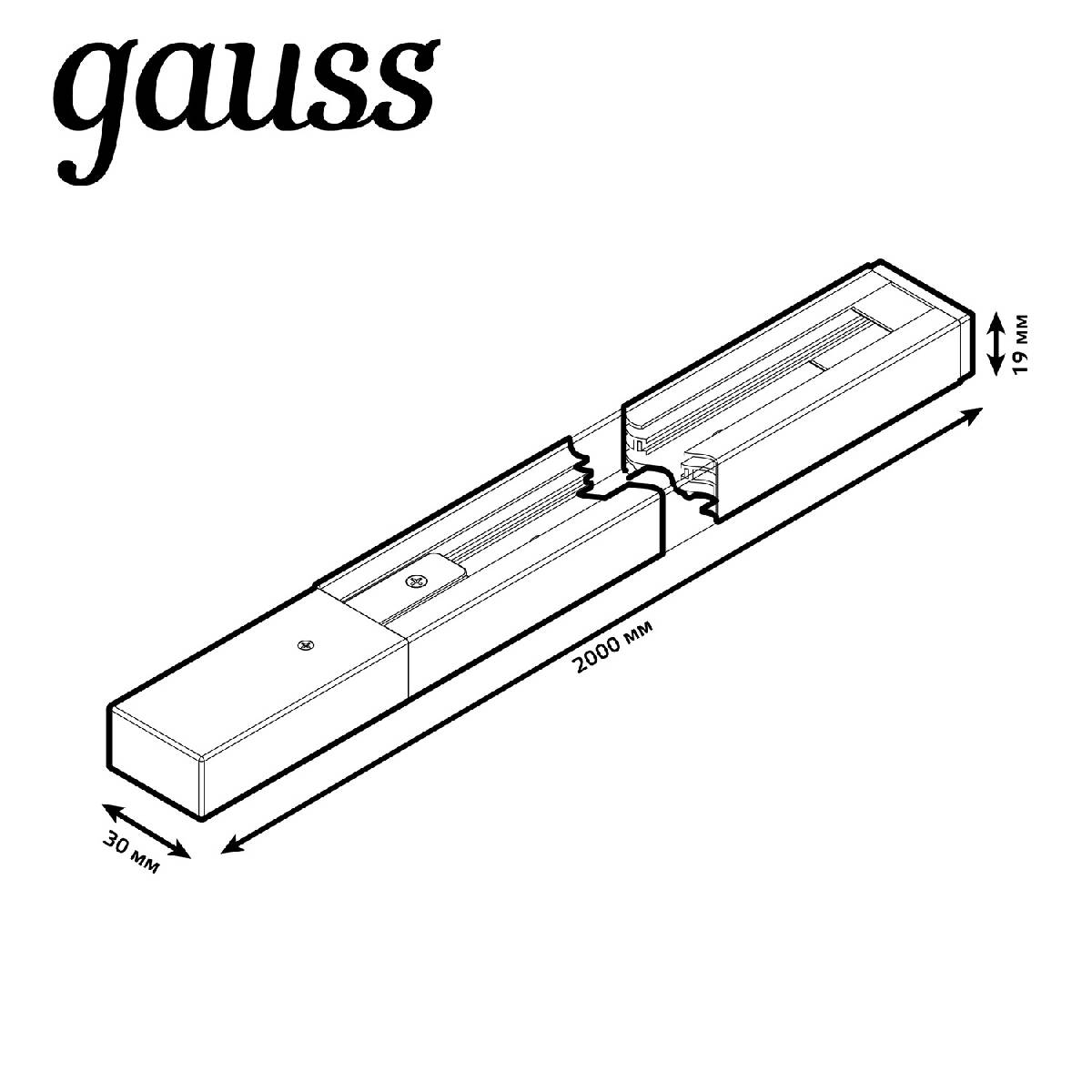 Шинопровод однофазный Gauss TR102