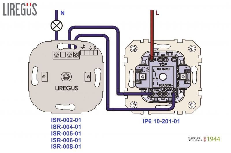 Светорегулятор светодиодный поворотный нажимной 200 Вт Liregus Epsilon 28-0643