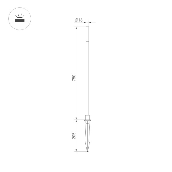 Ландшафтный светильник Arlight KT-Canna-L750-1W Warm3000 034162 УЦ