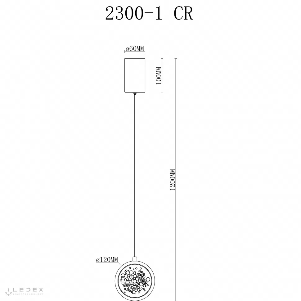 Подвесной светильник iLedex Sonos 2300-1 CR