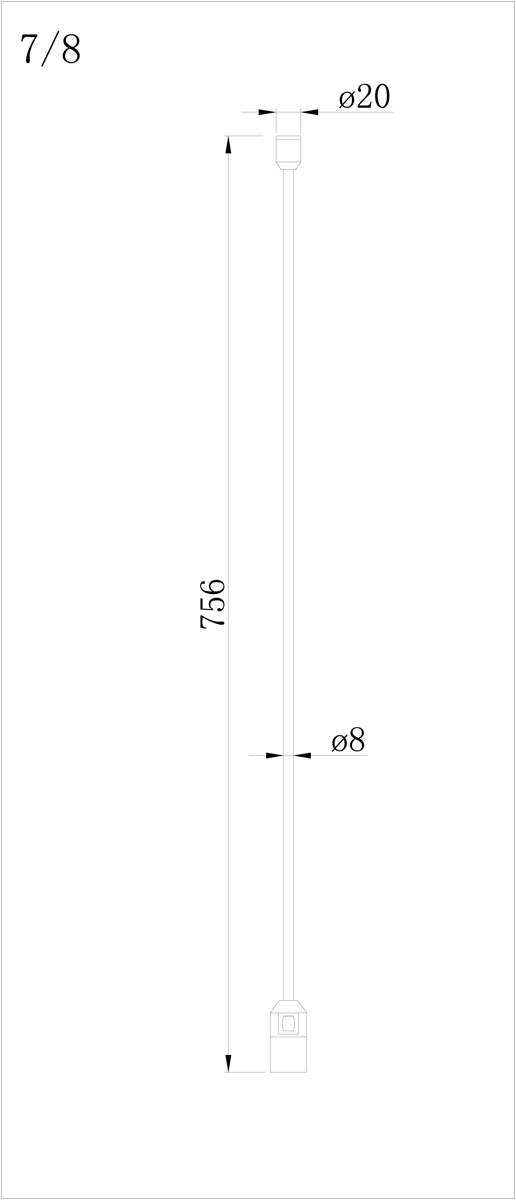 Cтойка с одиночным фиксатором Donolux Code 1.2 Single Stand H700-2 BBr DL20224