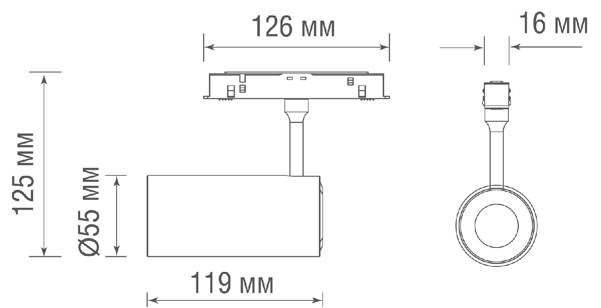 Трековый светильник Donolux Alpha DL20295NW15BrND