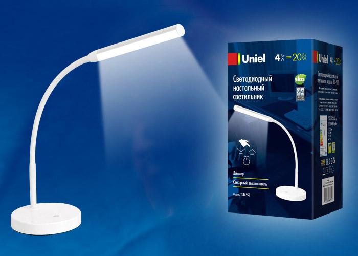 Настольная лампа (UL-00003336) Uniel TLD-552 Black/LED/200Lm/4500K/Dimmer