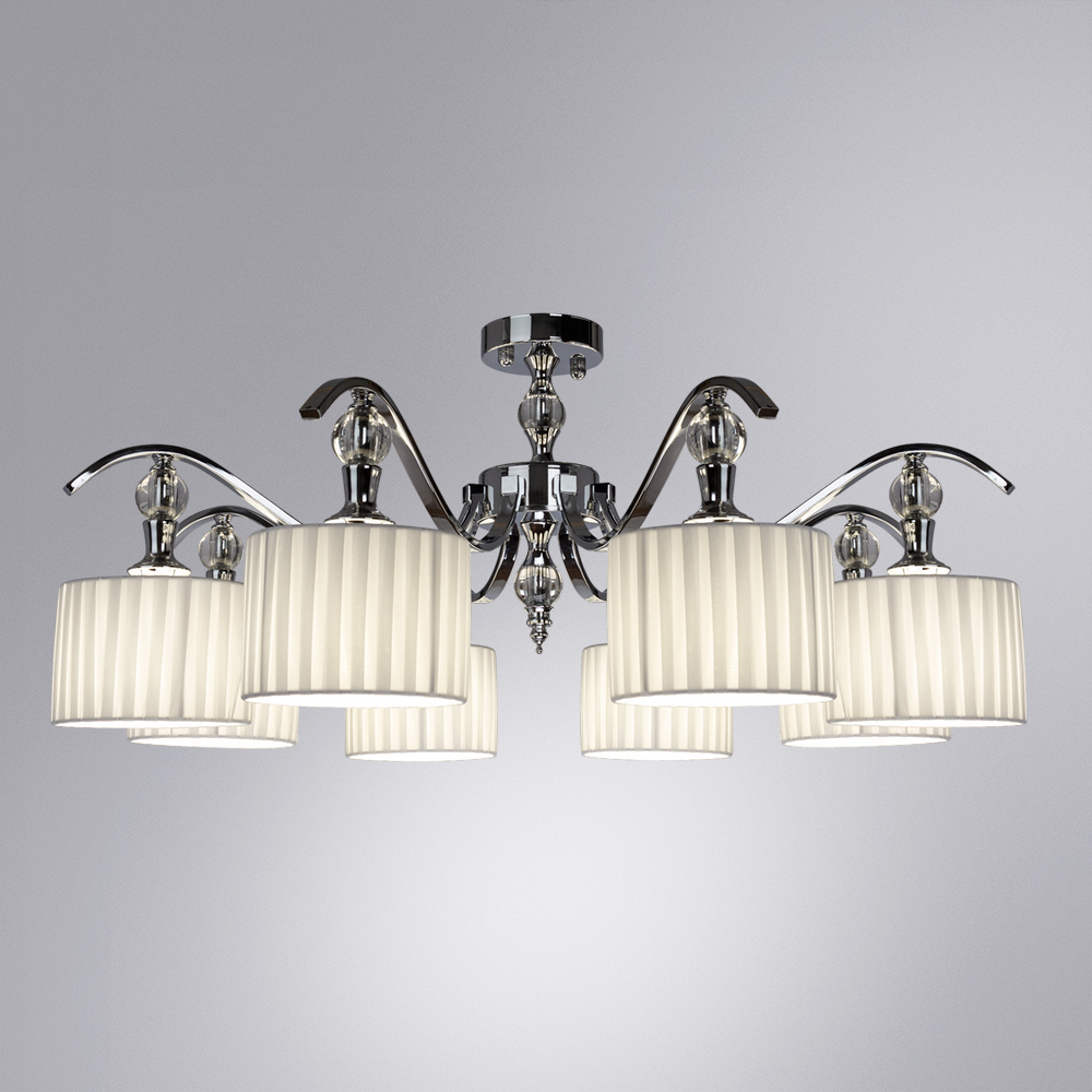 Потолочная люстра с тканевым абажуром Arte Lamp Ibiza A4038PL-8CC