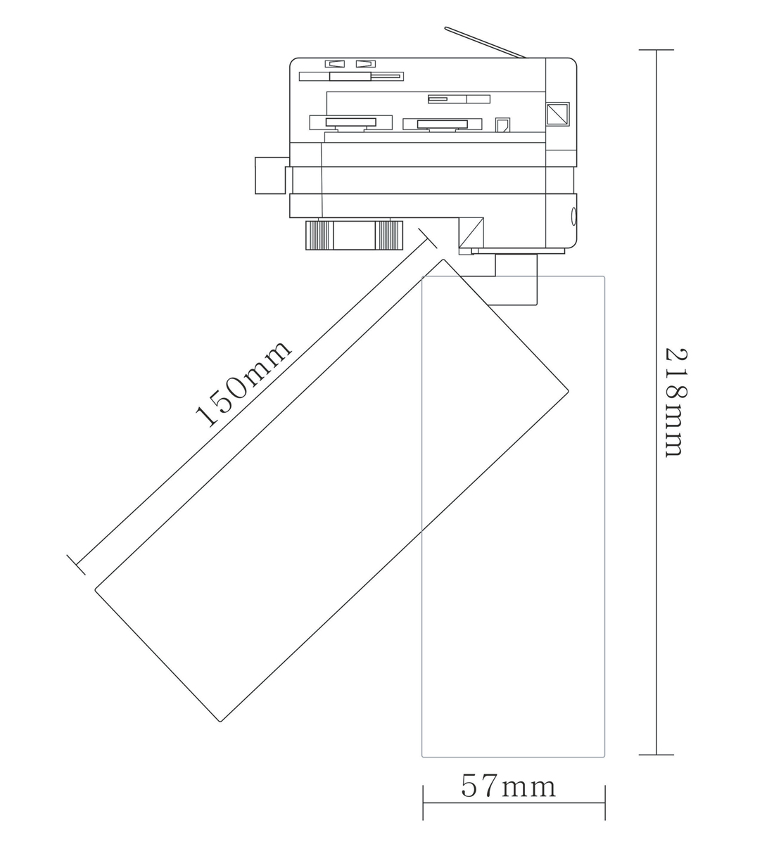 Трековый трехфазный светильник Donolux Rollo DL18895R20N1B TRACK