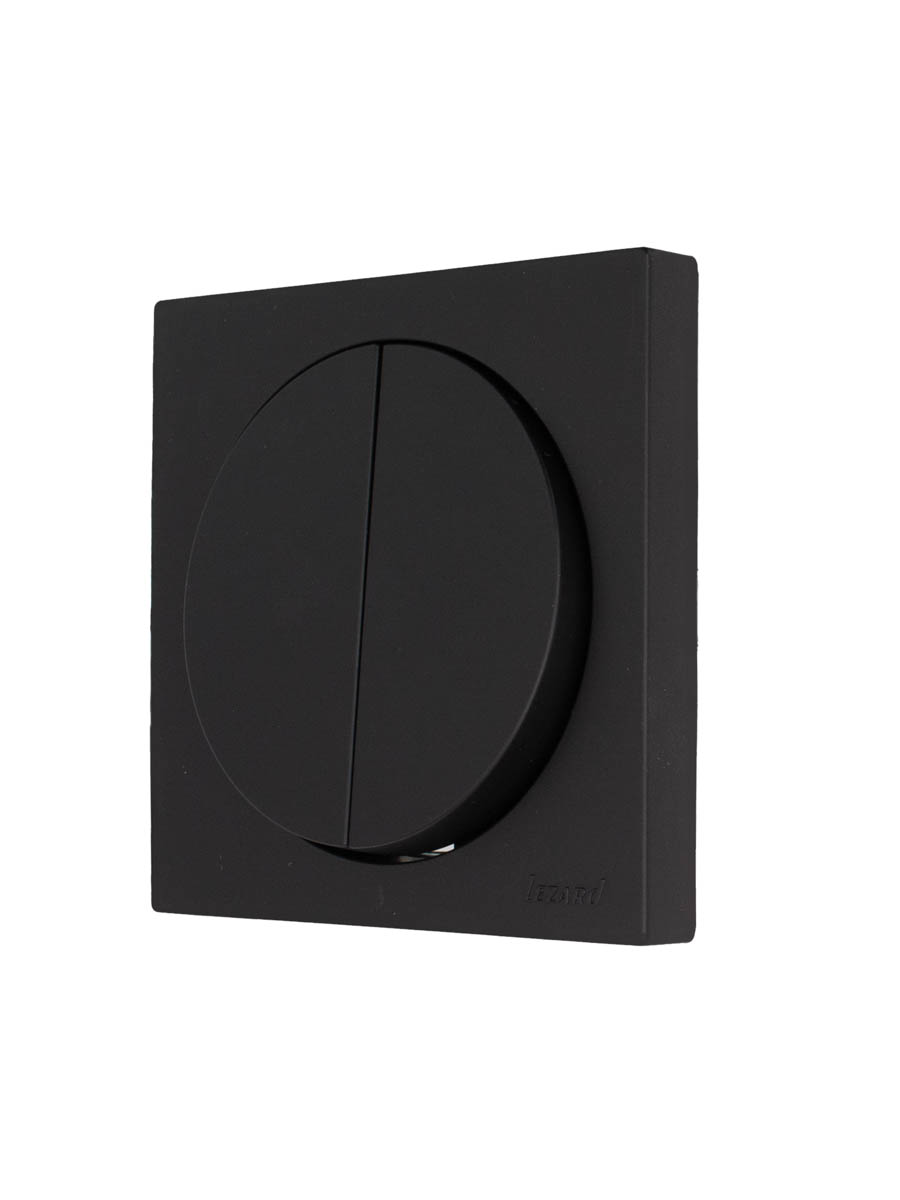 Выключатель двойной чёрный бархат Lezard Osen 743-4288-101