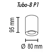 Накладной светильник TopDecor Tubo8 P1 20