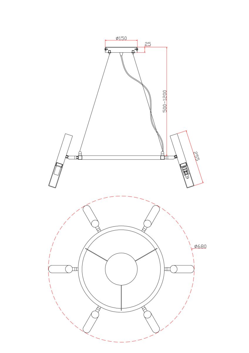 Подвесная люстра Freya MatchFR6109PL-06G