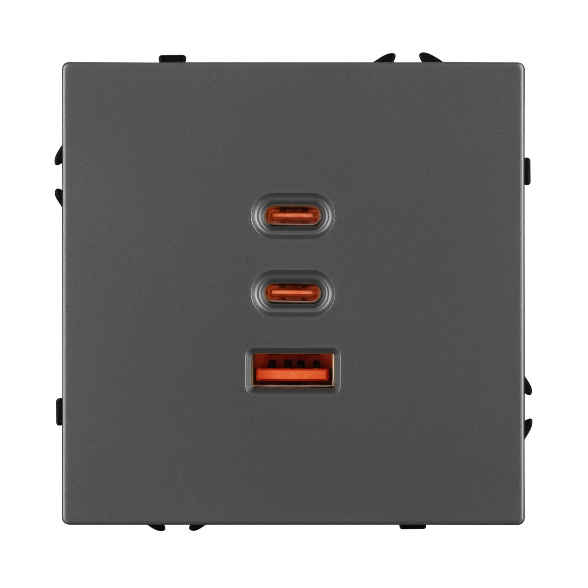 Механизм розетки с быстрой USB зарядкой Arlight SCT-NOBE-MUACC-SFPL-FC-GR (65W, QC3) 061837