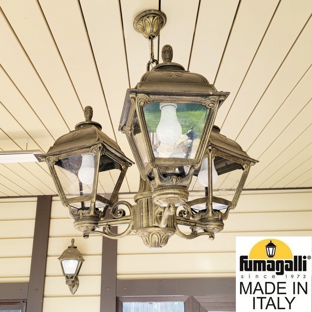Уличный подвесной светильник Fumagalli SICHEM/CEFA 3L U23.120.S30.BXE27