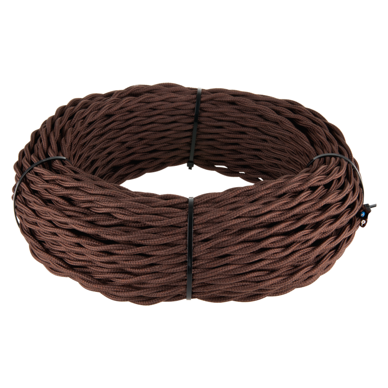 Ретро кабель Werkel витой двухжильный 2,5 мм коричневый W6452614 4690389165801