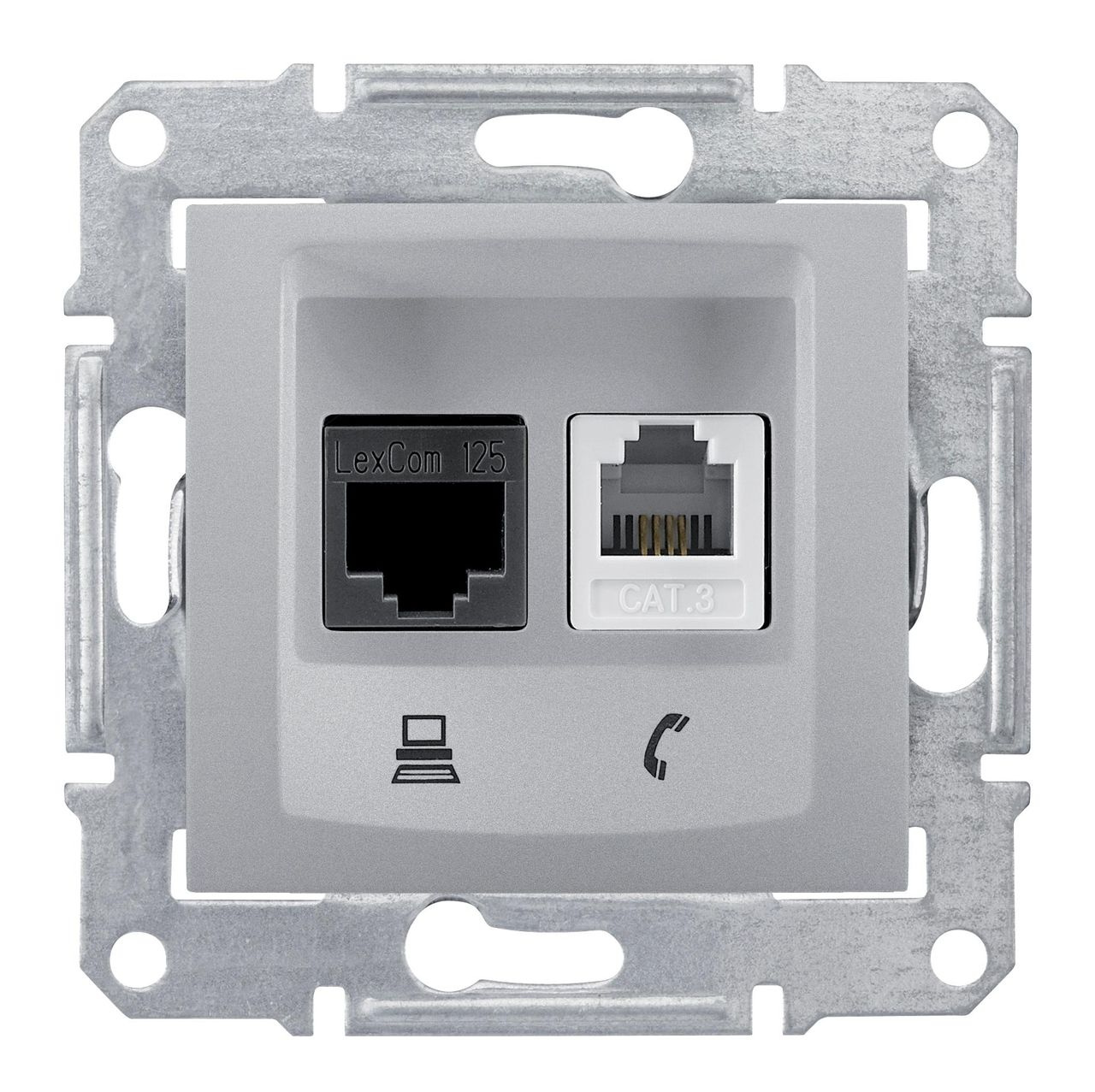 

Розетка телефонная RJ-11 и Ethernet RJ-45 Schneider Electric Sedna UTP SDN5100160