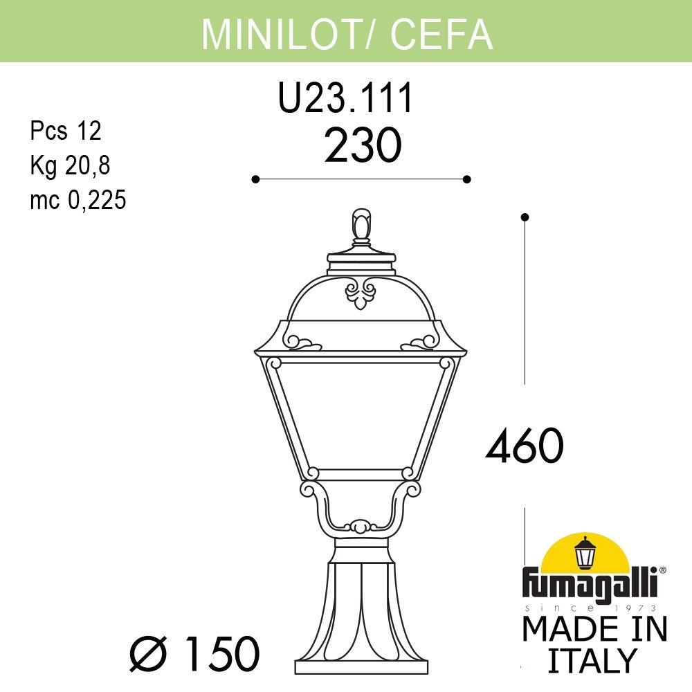 Ландшафтный светильник Fumagalli Cefa U23.111.000.VYF1R