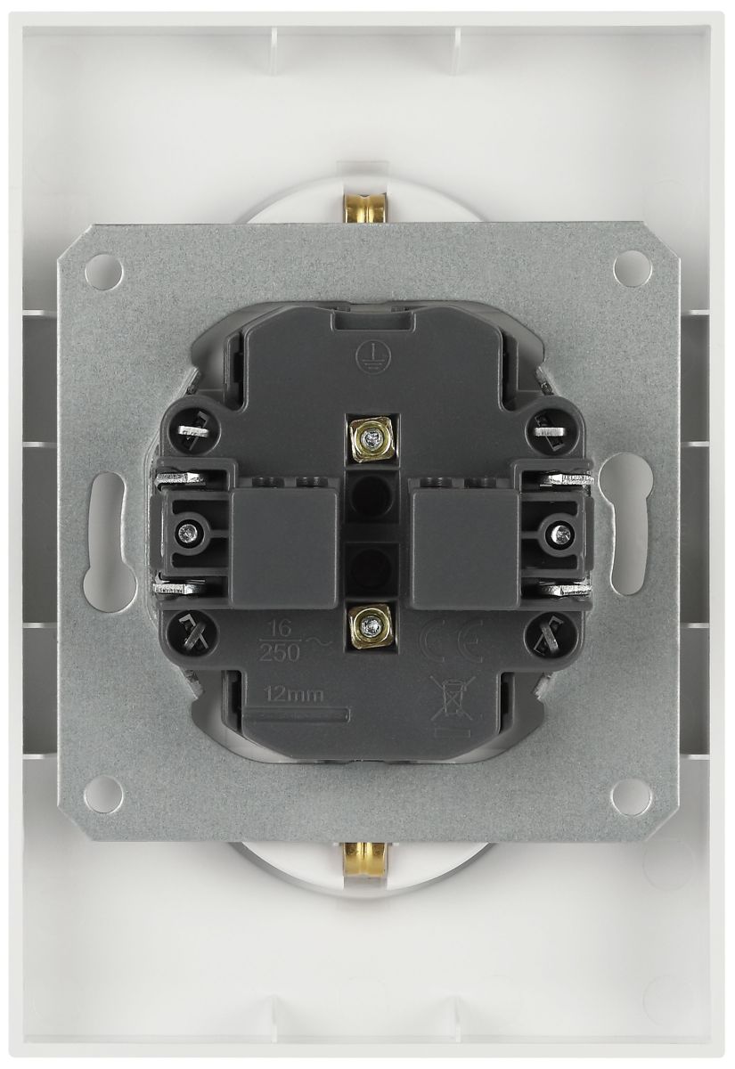 Розетка ЭРА Galaxy 15-2107-01 без заземления двойная 2X2P 16А-250В IP20 белый Б0071697