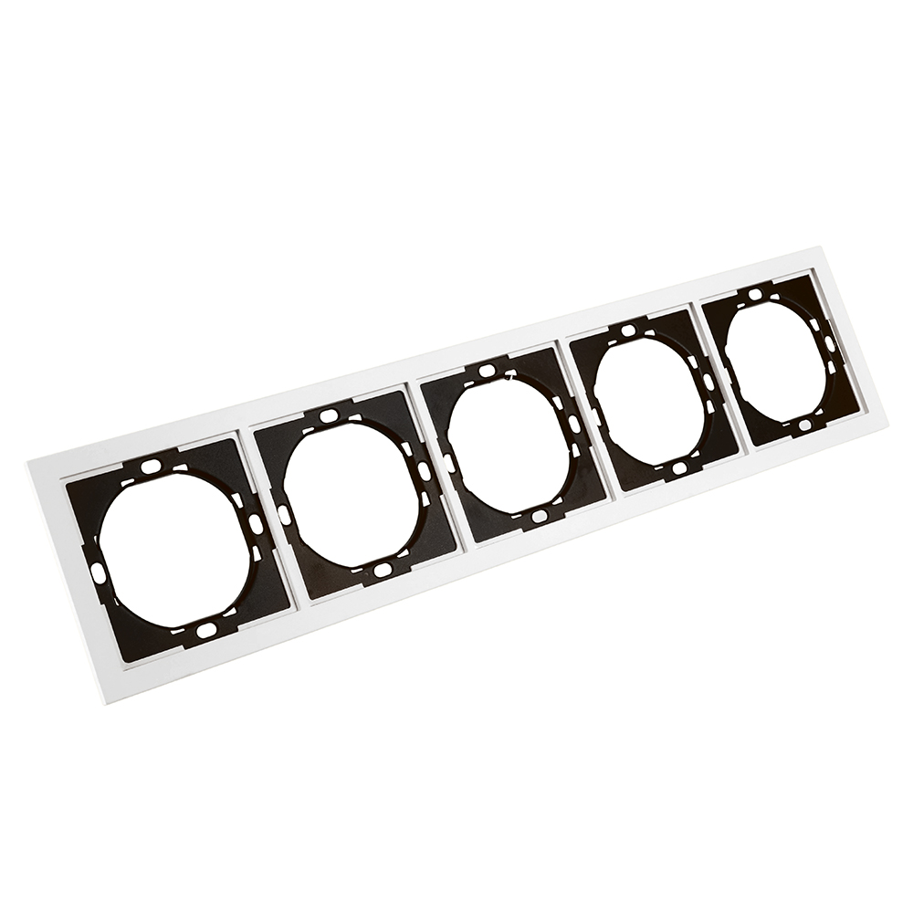 Рамка 5-местная Stekker Мия PFR00-3005-01 белая магнолия 50460