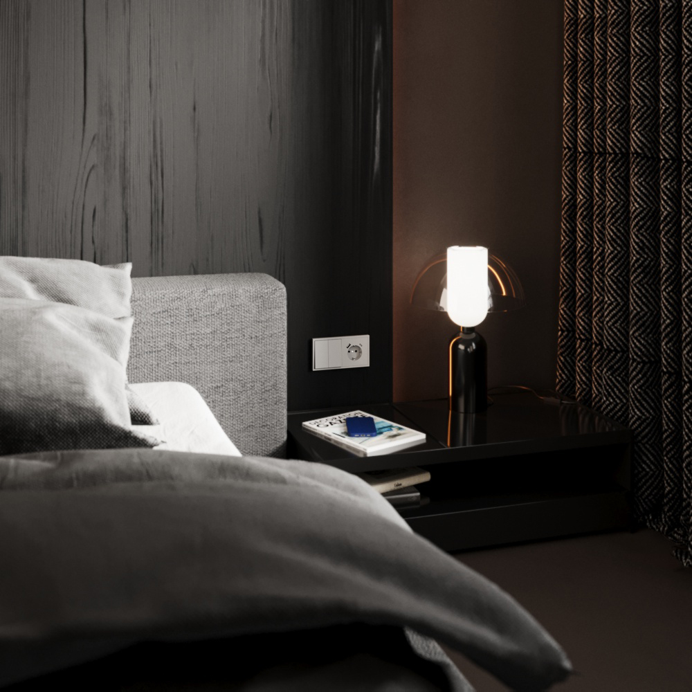 Перекрестный переключатель двухклавишный встраиваемый VOLTUM S70 VLS020502 (белый матовый)