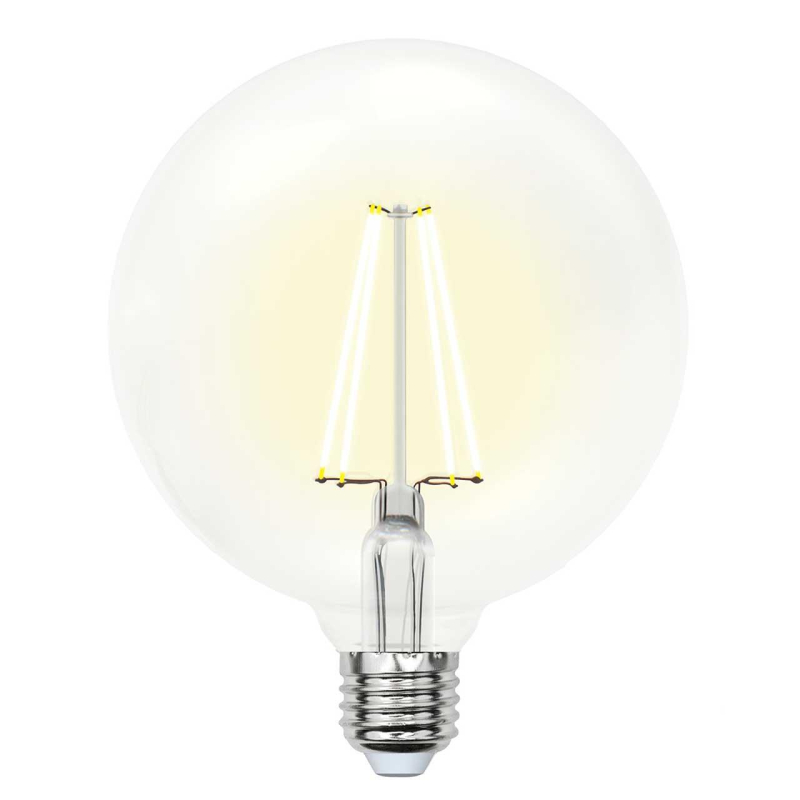 Лампа светодиодная филаментная (UL-00004859) Uniel E27 10W 4000K прозрачная LED-G125-10W/NW/E27/CL PLS02WH