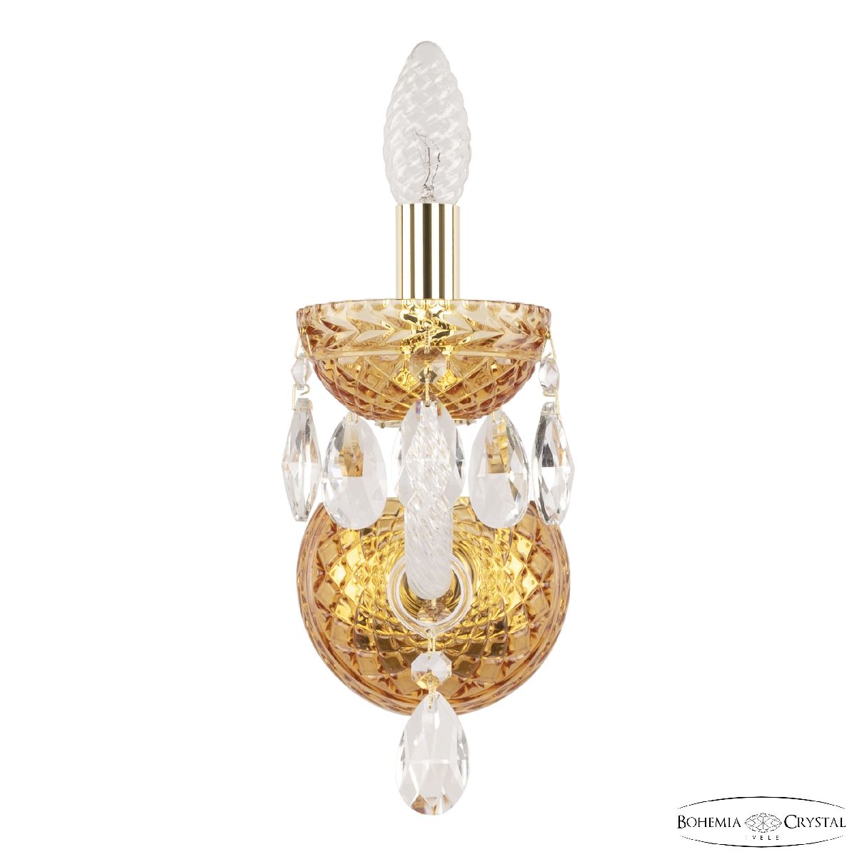 Бра Bohemia Ivele Crystal 5417B/1/165 G Amber/M-1F