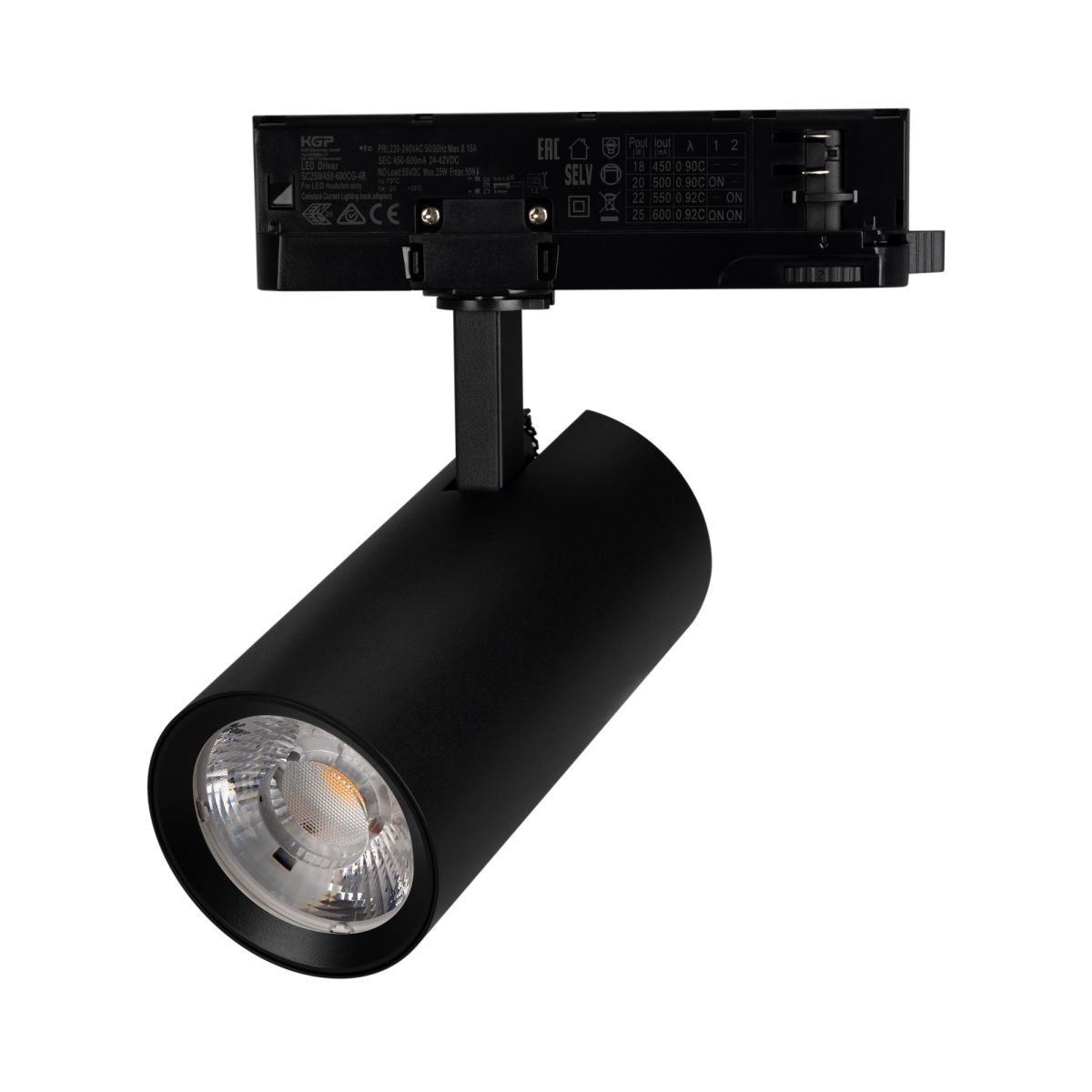 Трековый трехфазный светильник Arlight LGD-GERA-4TR-R74-20W Cool SP7500-Fish (Черный, 55 deg, 230V) (IP20 Металл) 059963