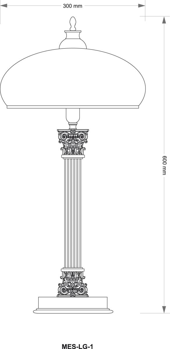 Настольная лампа Kutek Messina MES-LG-1 (P)