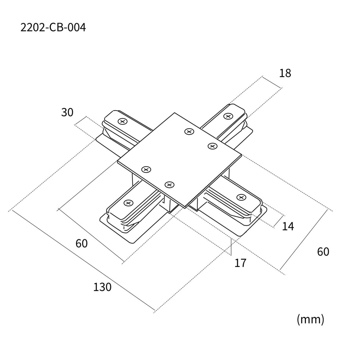Коннектор для однофазного шинопровода Favourite Practica 2202-CB-004