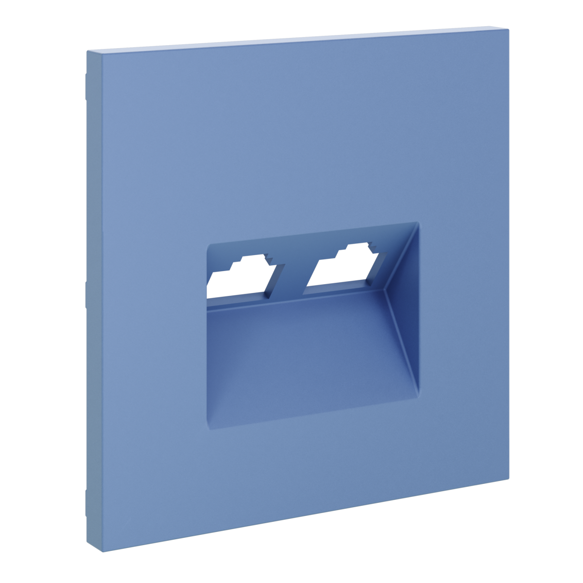 Накладка для розетки компьютерной двойной RJ45+RJ45 кат.6 Voltum S70 (деним) VLS001415