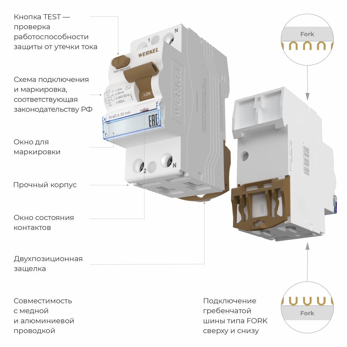Устройство защитного отключения Werkel 4690389202803 W912P404 a065618
