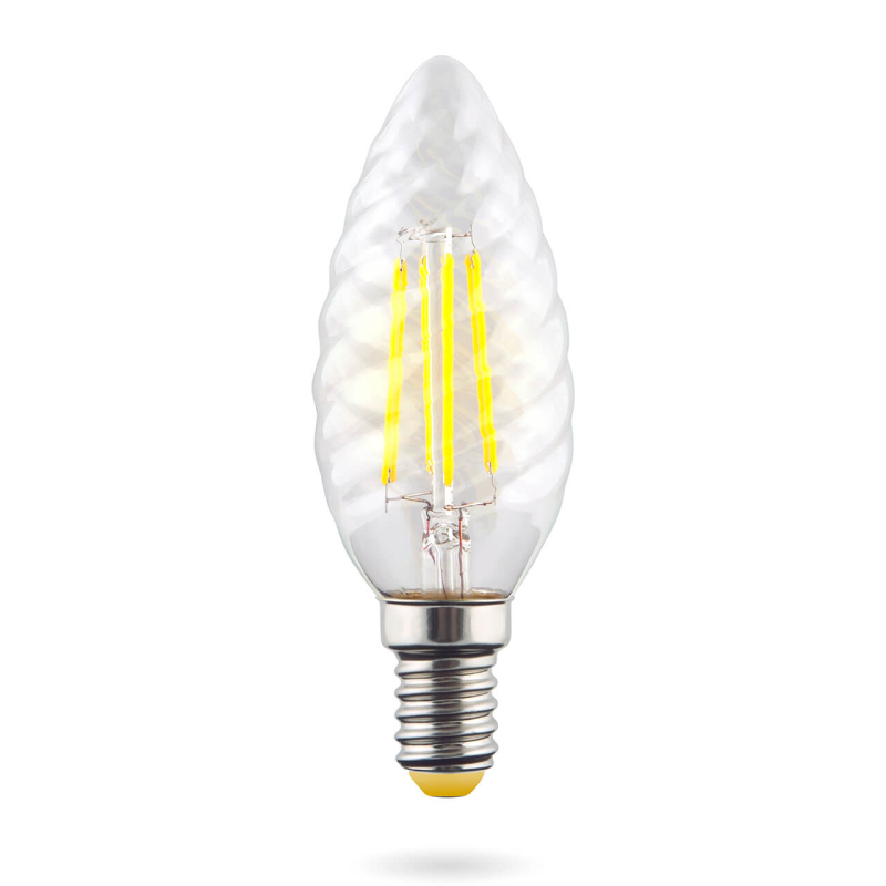 Лампа светодиодная Voltega E14 6W 2800К свеча прозрачная VG10-CC1E14warm6W-F 7027