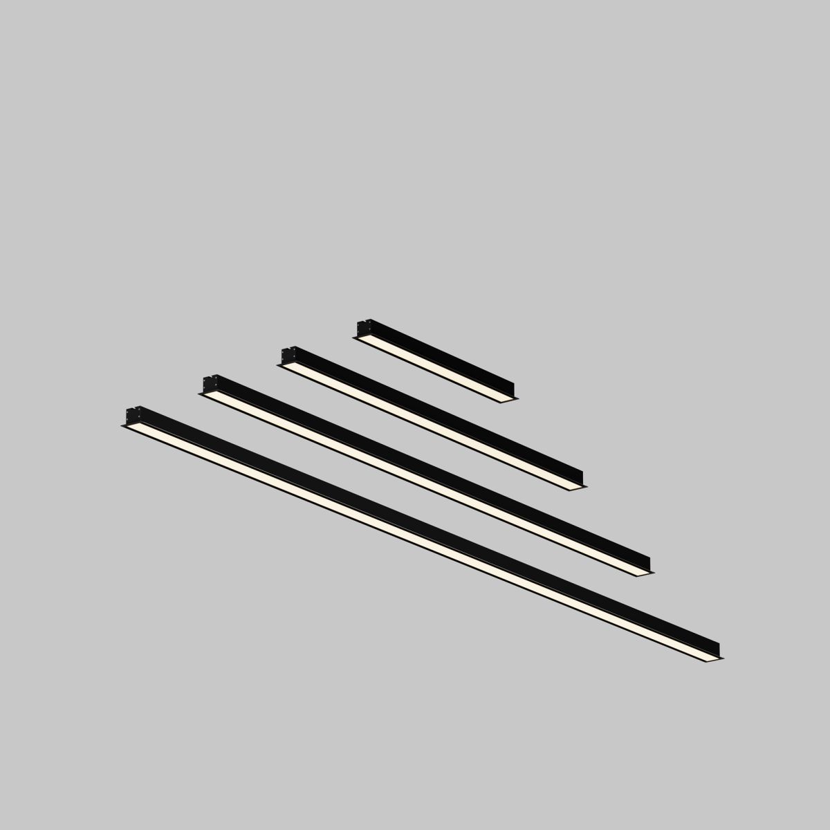 Линейный встраиваемый светильник Maytoni Technical 3000K 50x35 (Черный, 2 м) LL313015