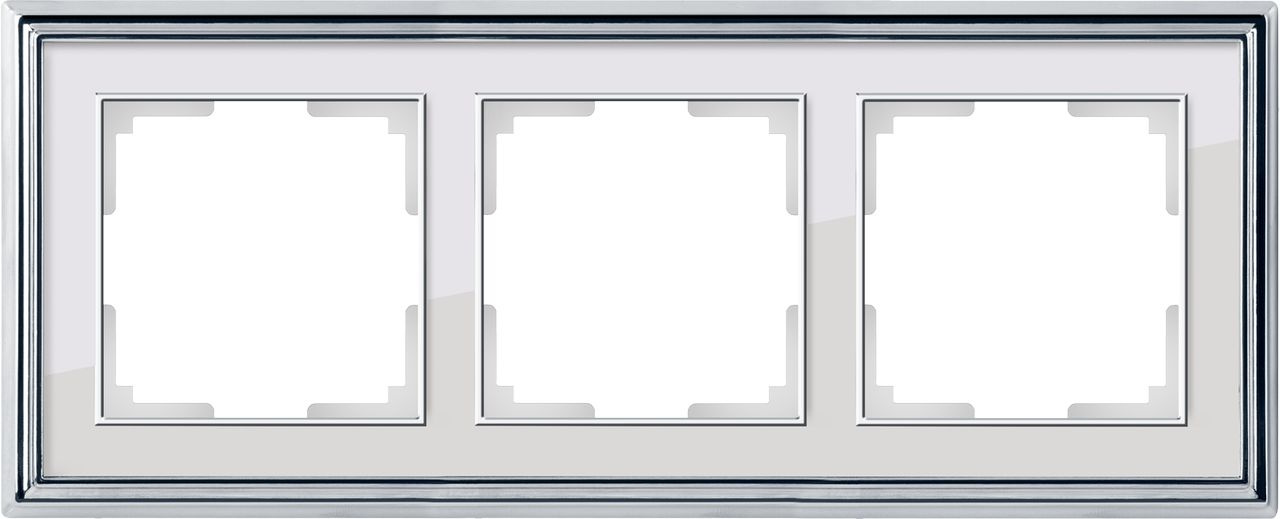 

Рамка Palacio на 3 поста хром/белый WL17-Frame-03 4690389108112