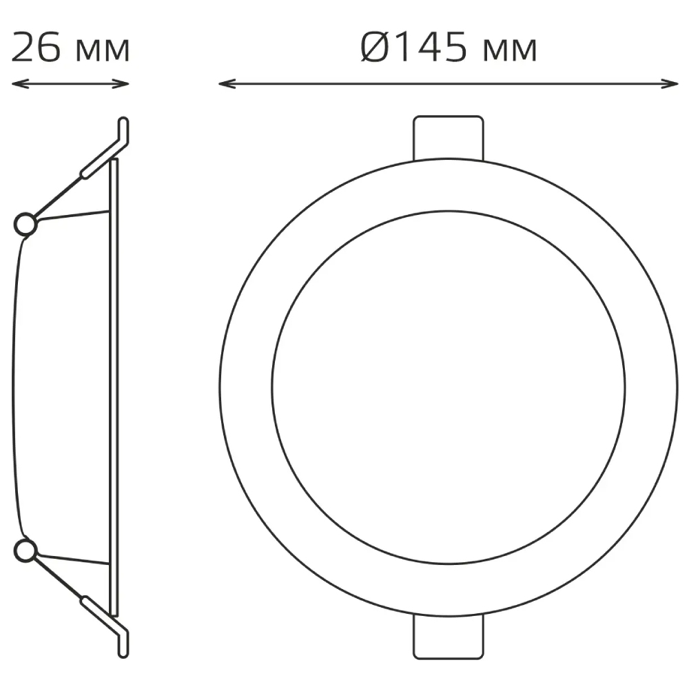 Встраиваемый светильник Gauss Elementary Downlight 997420212