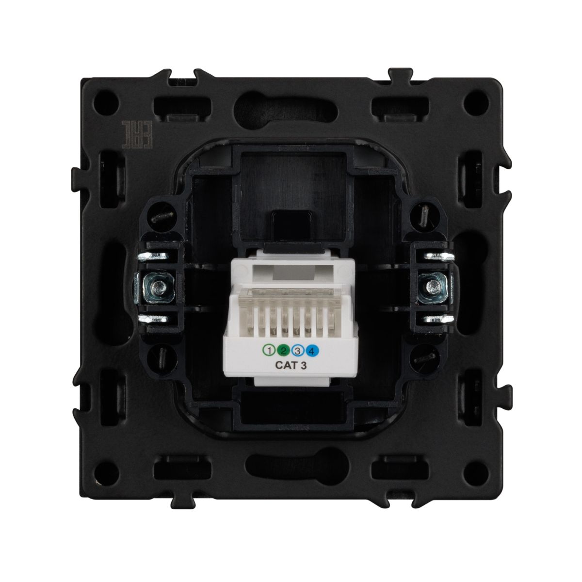 Механизм телефонной розетки Arlight SCT-NOBE-MTL1-SFPL-BK (RJ-11, 4C) (Черный оникс) 054301