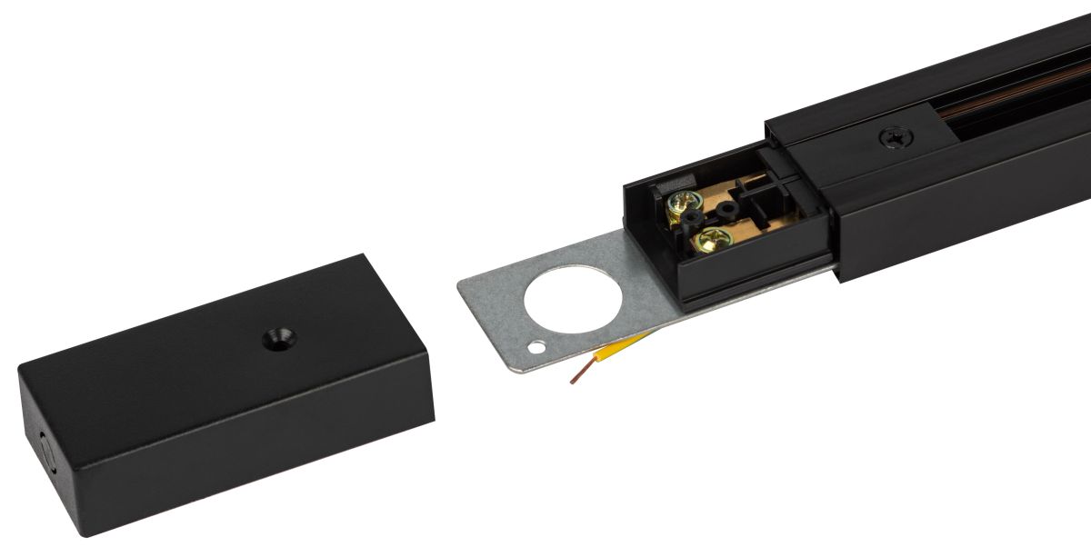 Комплект Эра TR-SET-200-1PT-PC BK шинопровод однофазный с профилем для натяжного потолка 2м черный Б0072543