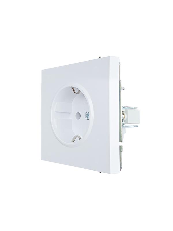 Розетка с/з ПБТ белая безвинтовой зажим/клемма Lezard Zima 704-0288-122BQC