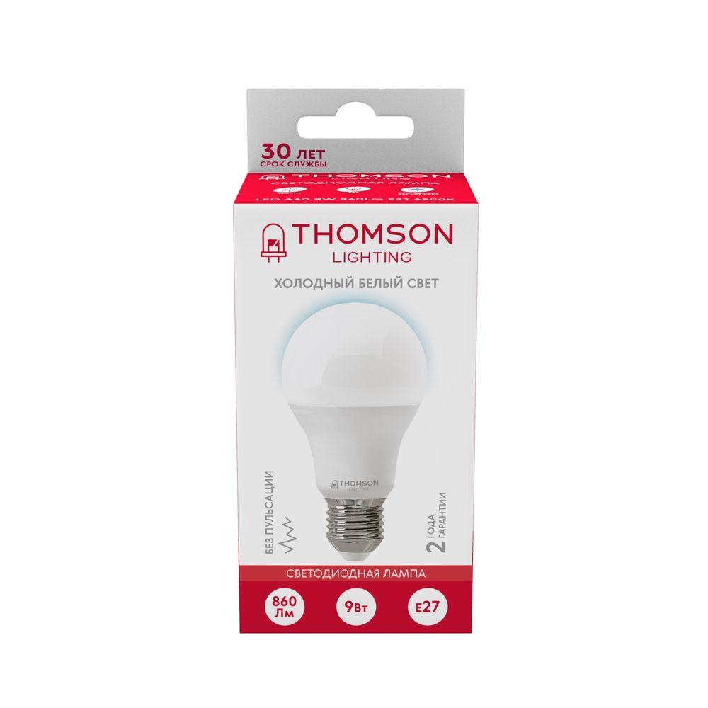 Лампа светодиодная Thomson E27 9W 6500K груша матовая TH-B2302