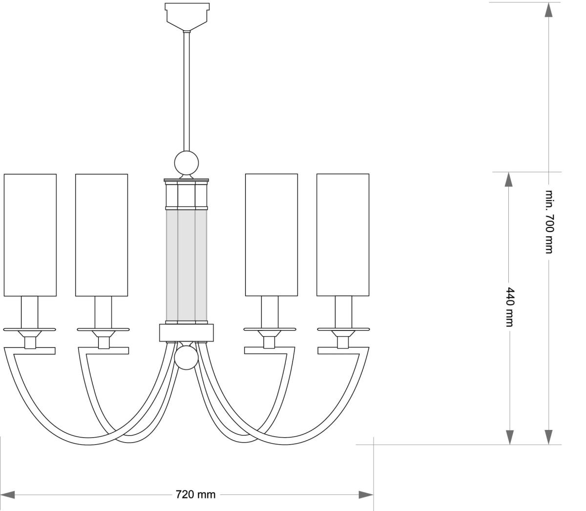 Подвесная люстра Kutek Lea LEA-ZW-4(BN/A)