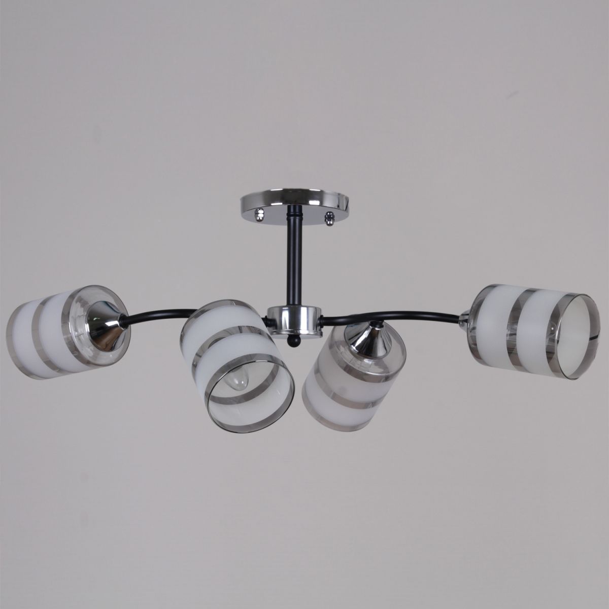 Люстра на штанге Reluce 45360-0.3-04 BK+CR