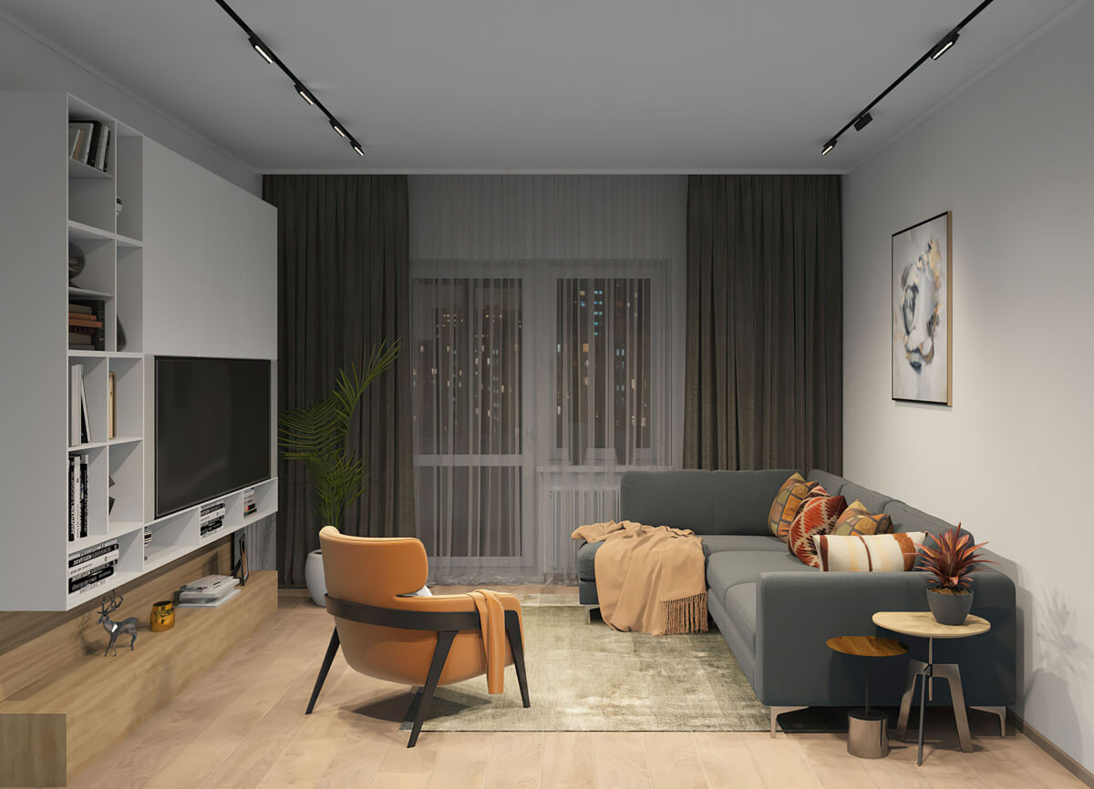 Трековый светодиодный светильник Denkirs DK8006-BK