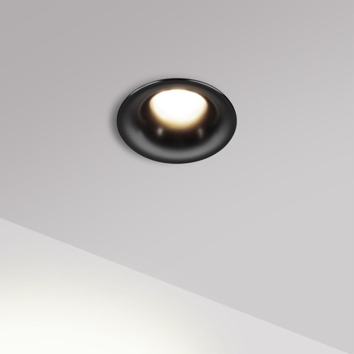 Встраиваемый светильник черный с переключателем цв. температуры Novotech Wir Eclat 359883