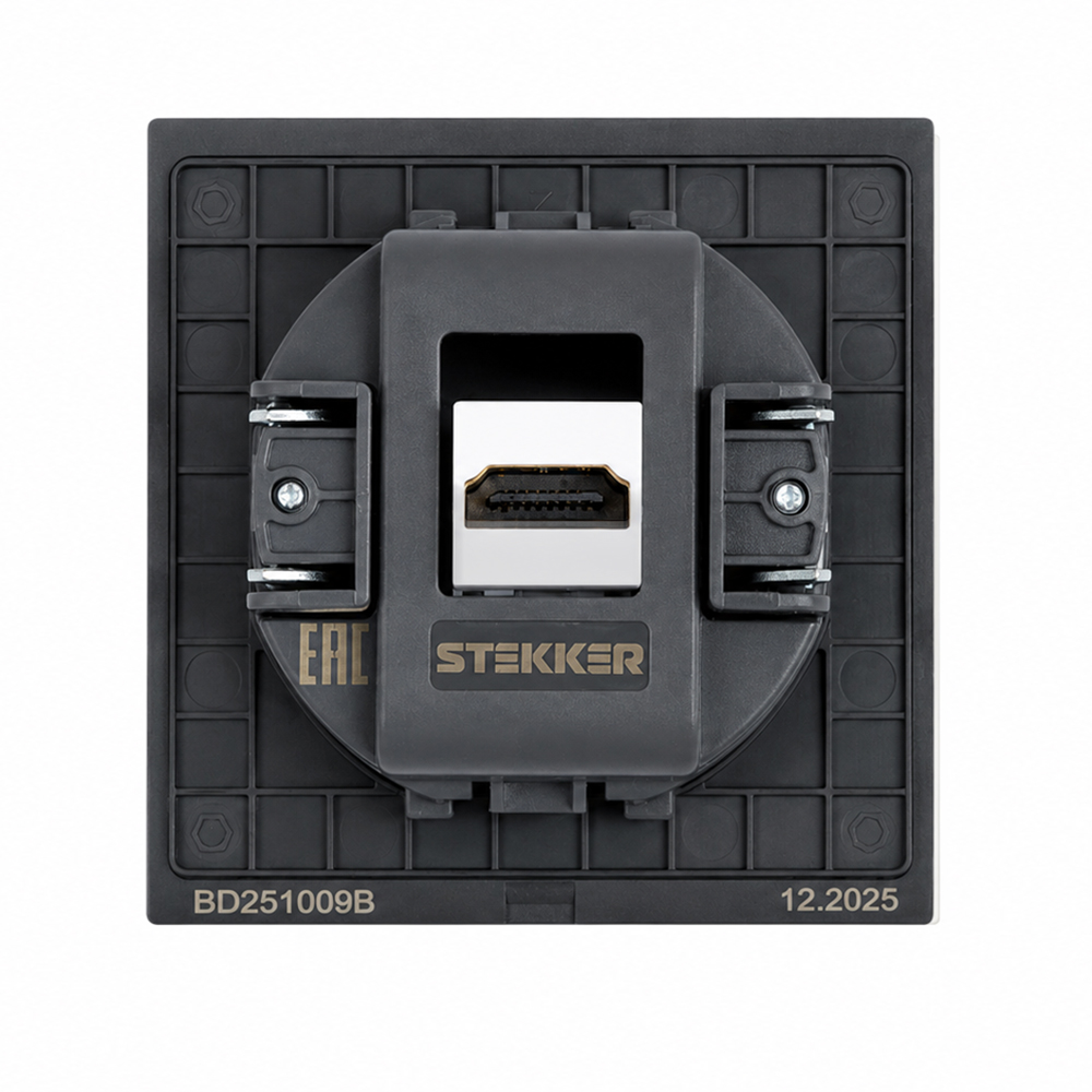 Розетка HDMI 2.0 Type A Stekker Мия RST00-3118-05 черный бархат 50828
