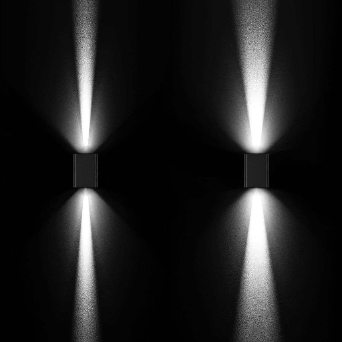 Уличный настенный светильник Arlight LGD-WALL-VARIO-S104x129-2x6W Day4000 (GR, 1-80 deg) 029794