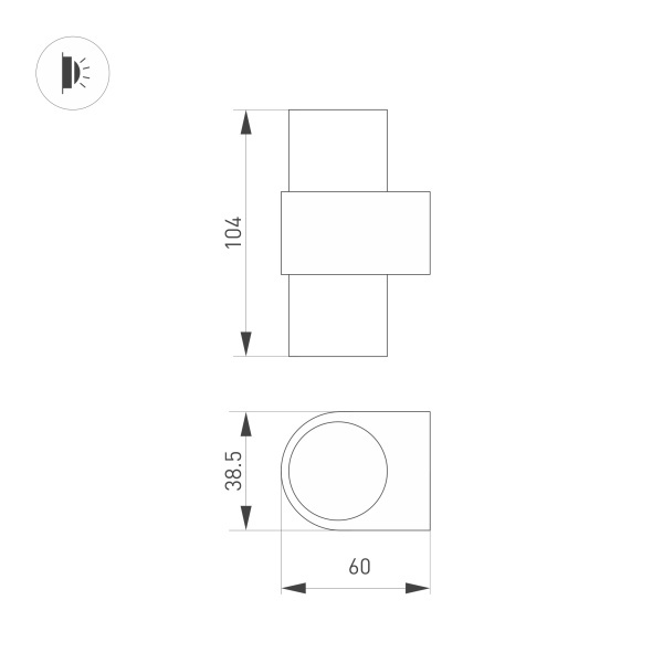 Настенный светильник Arlight SP-Spicy-Wall-Mini-Twin-S104x39-2x3W Day4000 035563