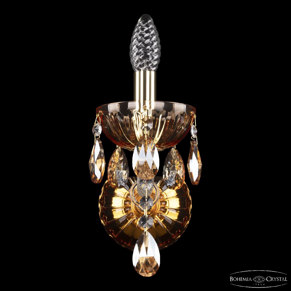 Бра Bohemia Ivele Crystal 5413B/1/165 G Amber/M-1H K721