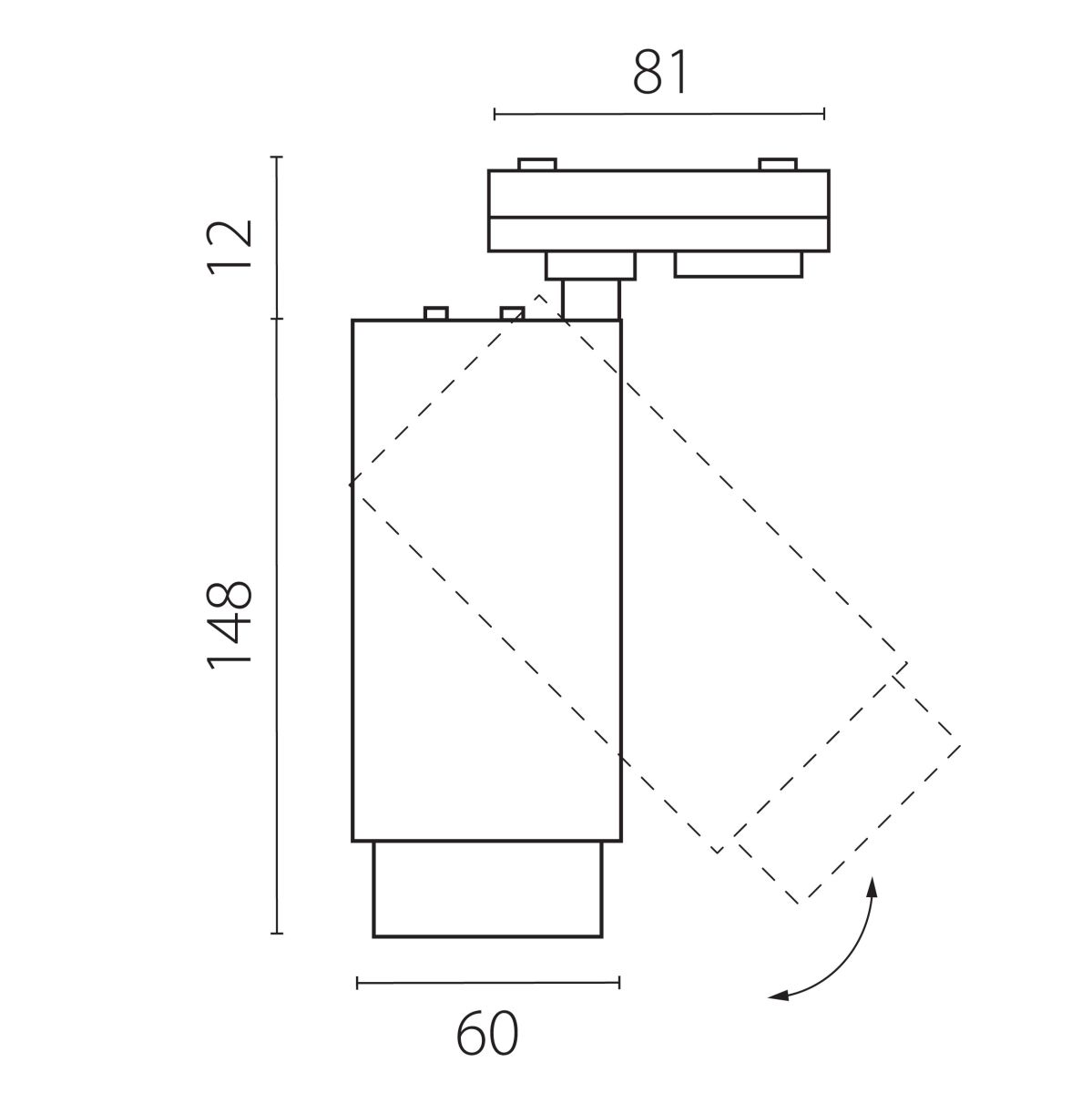 Трековый однофазный профессиональный светильник Lightstar Fuoco P+CCT 218027