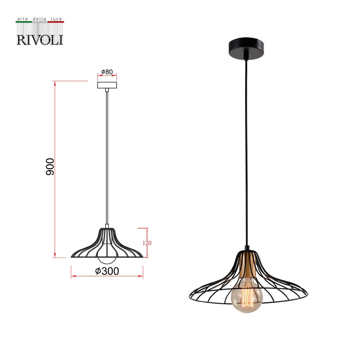 Подвесной светильник Rivoli Moonlight 5150-201 Б0054974