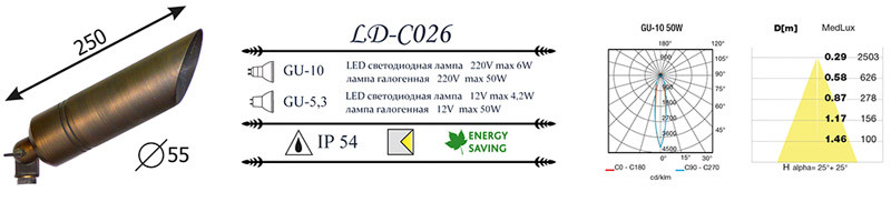 Грунтовый светильник LD-Lighting LD-CO LD-CO26