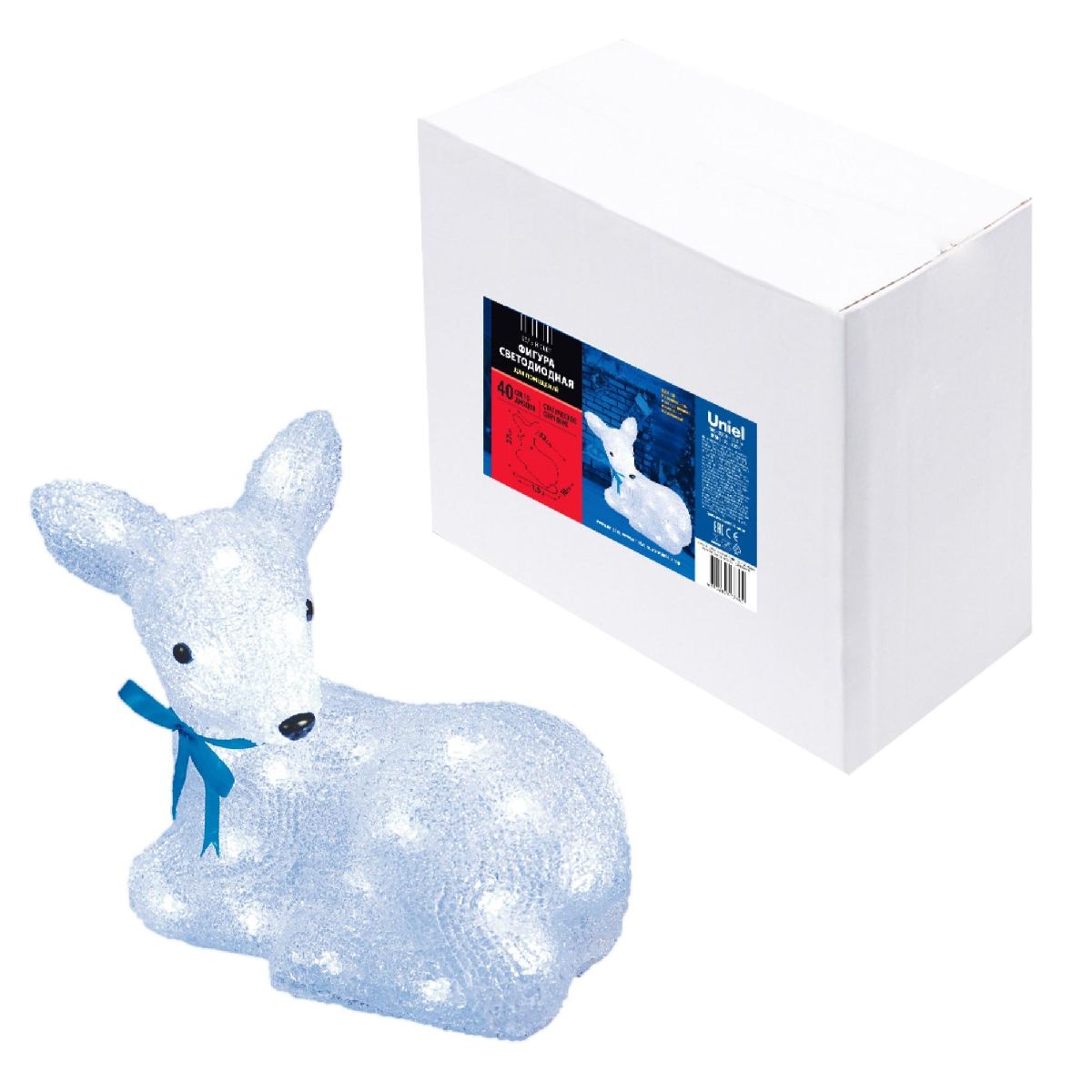 Фигура оленёнок Uniel ULD-M2926-040/STA WHITE IP20 LYING FAWN-1 11031