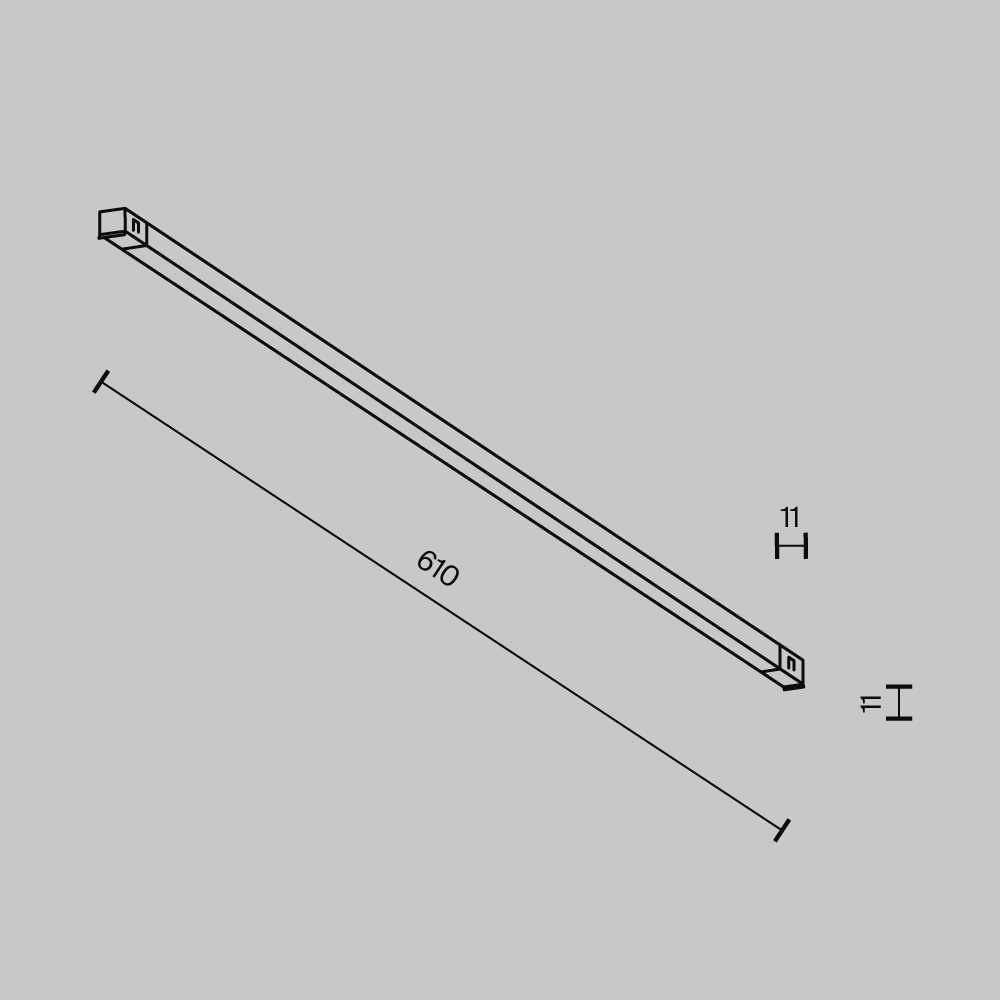 Трековый магнитный светильник Maytoni Technical Basis Exility X TR240-2-12W3K-B